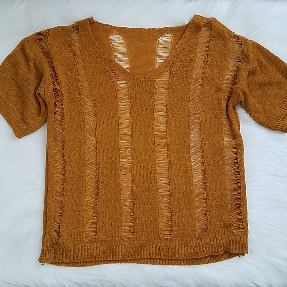 Mustard Knit Top